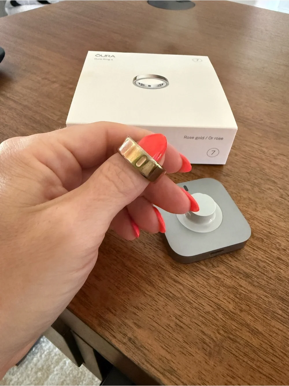 Oura Ring Gen 4 Smart Ring - Rose Gold- size 7